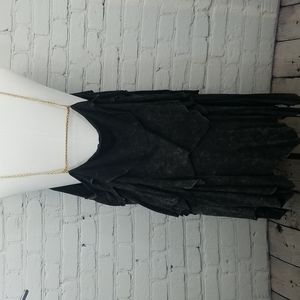 Pol tattered washed string strap slouchy peasant beachy dress size large